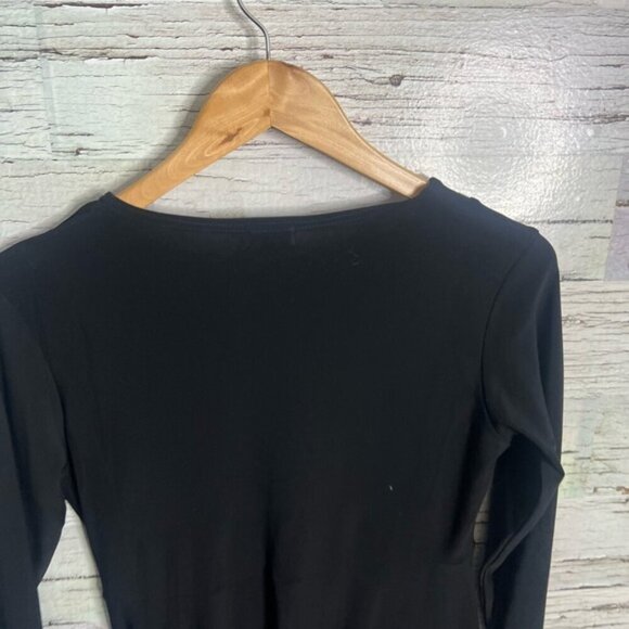 Sympli Black Asymmetrical Tunic Mini Jersey Knit Dress Size 6 - Picture 5 of 7